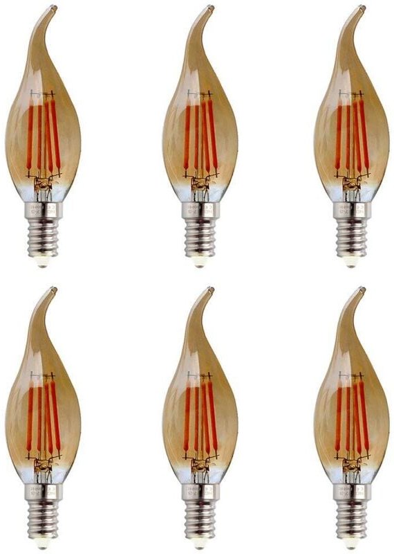 E14 LED-Filament-Kerzenglühbirne, 4 W (entspricht 40 W Halogen), Warmweiß 2700 K, 600 lm, Flammenglühbirnen, klassische ...