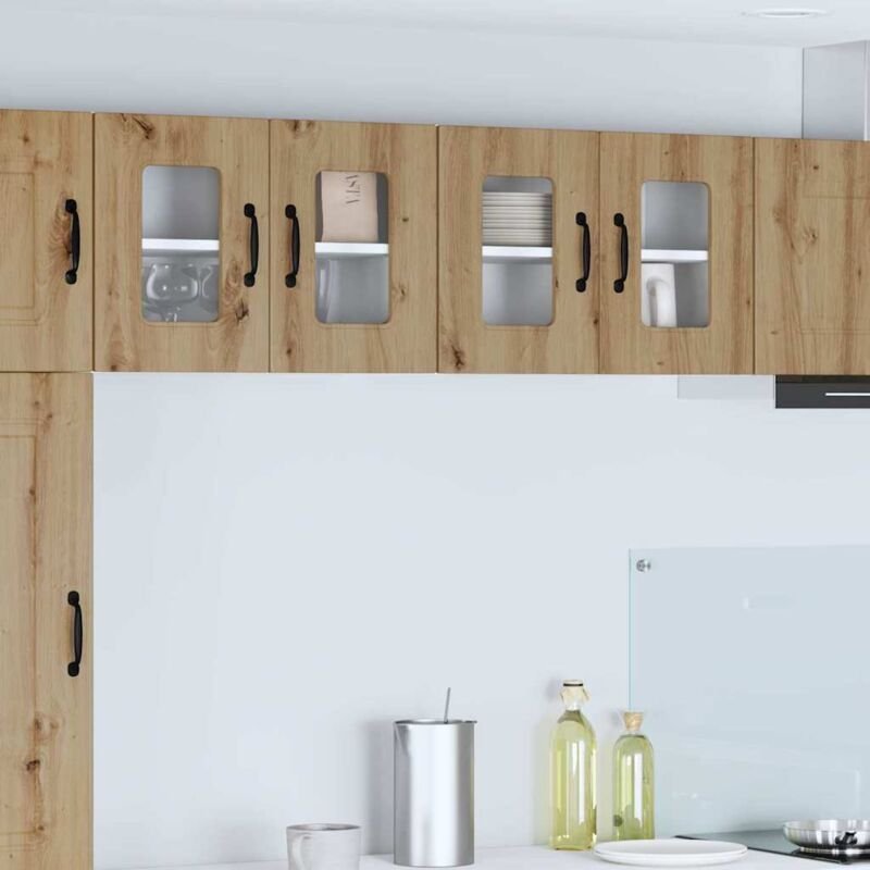 Küchenwandschrank mit Regal 2 pcs Artisan-Eiche 60 x 31 x 40 cm vidaXL