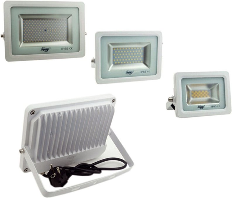 Trade Shop Traesio - Trade Shop - faretto led smd 10W 20W 30W 50W 100W ultra slim aus external bianco colour -