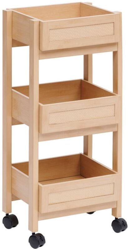 5five Simply Smart - Servierwagen cane 3 ebenen aus hellem holz - 5five