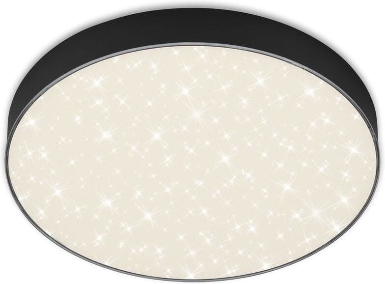 Briloner - led Aufbauleuchte rahmenlos Sternenhimmel 21 w schwarz Metall Ø28,7cm