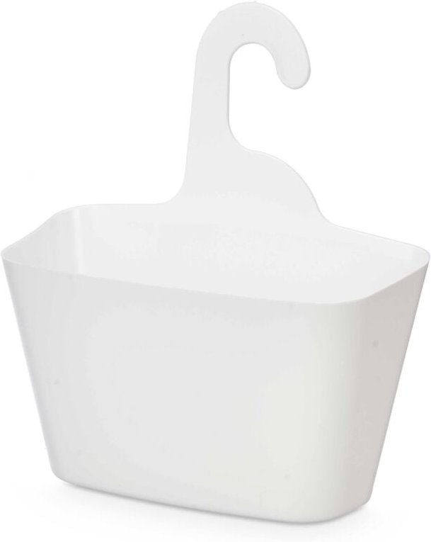 Weißer Duschkorb, 14,5 x 28 x 31,5 cm