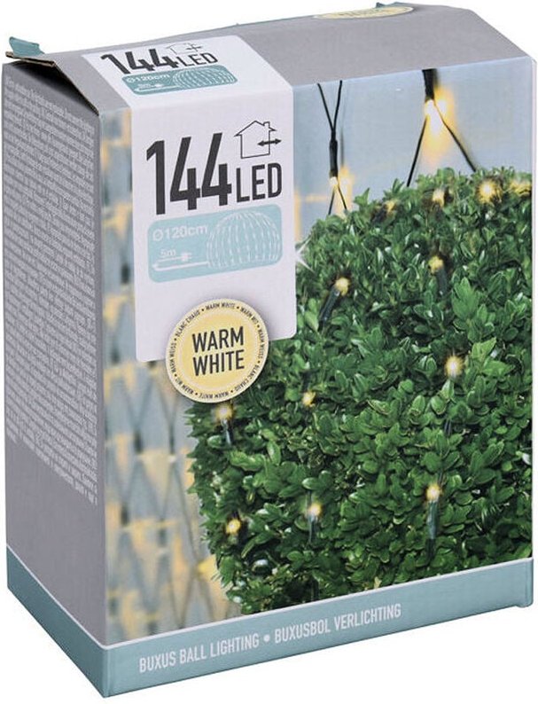 Thumbnail - Led Lichterkette für Buchsbaum Kugel mit 144 led - ø 120cm - Buchskugel Deko Lichternetz