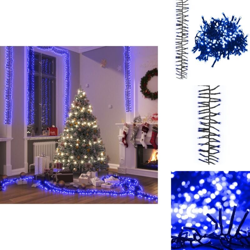 Vidaxl - LED-Lichterkette mit 2000 LEDs Blau 17 m pvc - Blaue Beleuchtung - LED-Lichtringe - Christbaumschmuck - Weihnac...