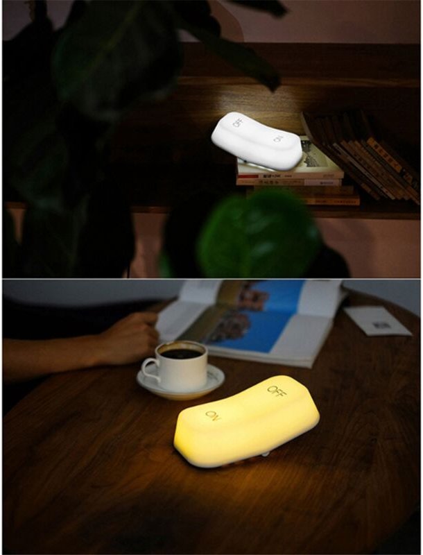 LED-Tischlampe mit Schwerkraftsensor, USB-Ladeschalter, kleine Nachtlampe für Schlafzimmer, Nachttischlampe, b