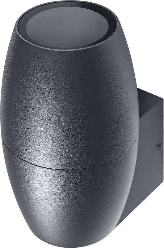 Led Wandleuchte für 1x GU10 Leuchtmittel, Design Leuchte für Aussen in Kanonenoptik, für 1-seitige indirekte Beleuchtung...