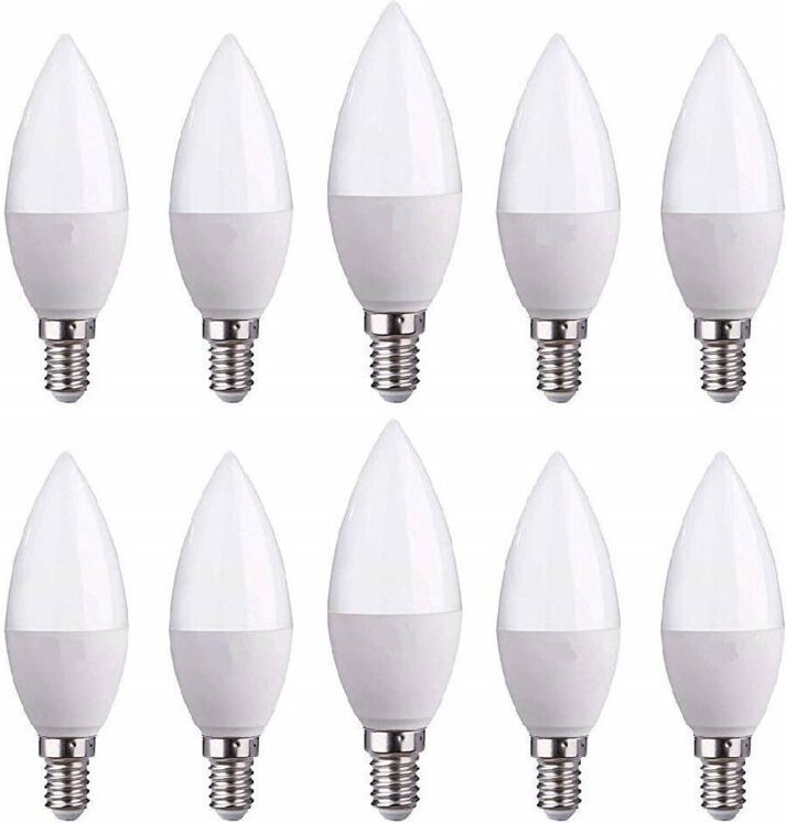 Trade Shop Traesio - Trade Shop - LED-Glühbirnen E14 C37 Kerzenform, 4,5 w, warmes, kaltes, natürliches Licht -