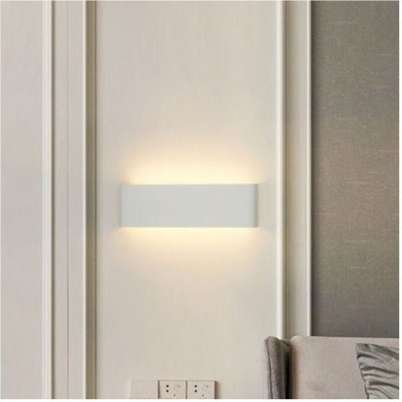 Trade Shop - LAMPADA APPLIQUE LED BIANCA MURO 15W IP20 DOPPIO LED CCT SWITCH CAMBIA COLORE LUCE E57-B3C -