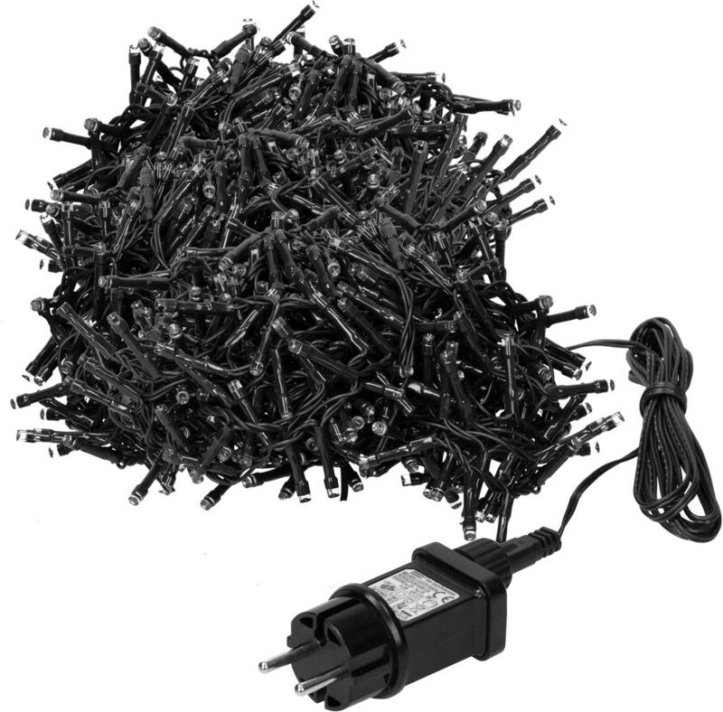 ECD Germany LED Cluster Lichterkette 39m, 3000 LEDs Warmweiß, mit Timer und 8 Leuchtmodi, Strombetrieb, IP44 Innen/Außen...