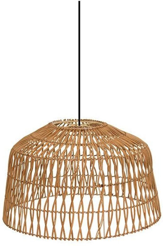 Licht-erlebnisse - Hängeleuchte Rattan ø 49 cm Natur E27 Boho Style Modern Hängelampe Wohnzimmer Pendelleuchte Schlafzim...