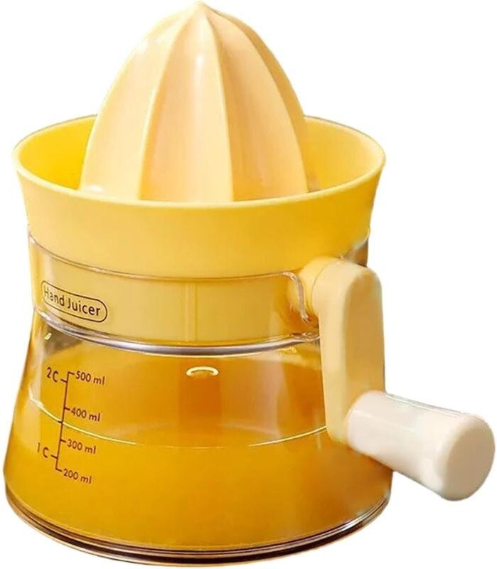Presse-citron manuel, presse-agrumes amovible de 500 ml avec graduation, presse-oranges avec bec verseur pratique, appar...