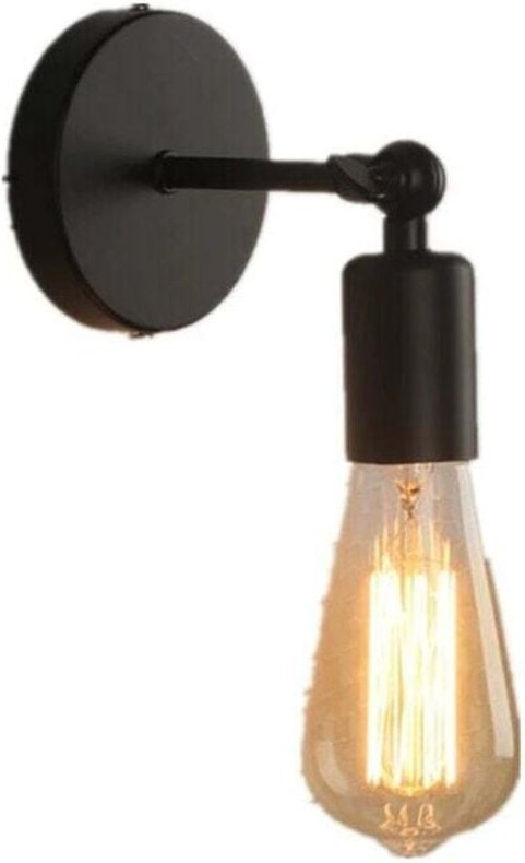 Einfache Wandleuchte im Industriestil, verstellbare Wandleuchte aus Eisenmetall, Beleuchtung mit E27-Sockel, Dekoration ...