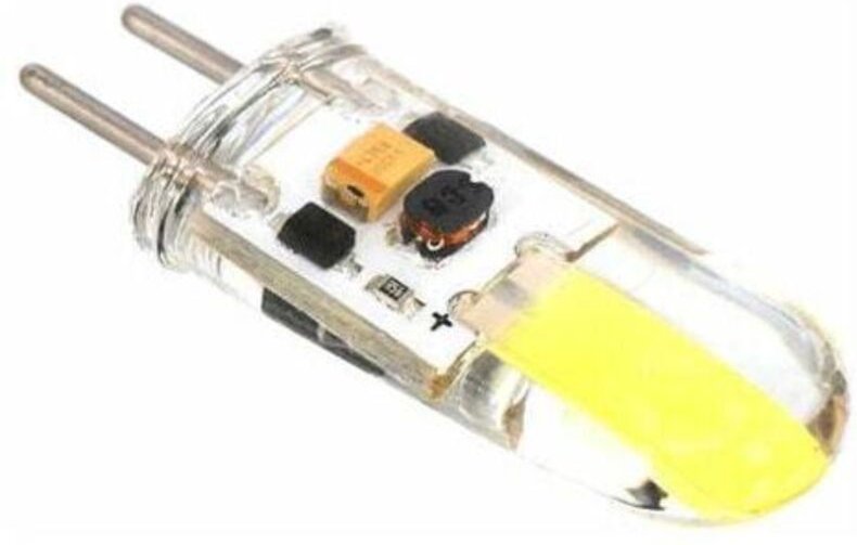 Dimmbare GY6.35 LED-Lampe, LED-COB-Lampe mit Silikongehäuse, 12 V DC, 3 W, Weiß