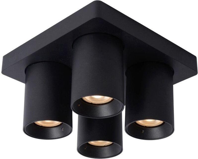 Nigel - Deckenstrahler - led Dim to warm - GU10 - 4x5W 2200K/3000K - Schwarz - Lucide