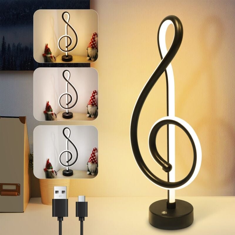 Led Tischlampe Gbly Nachttischlampe Kabellos - Touch Dimmbar Akku Tischleuchte mit usb Aufladbar Schwarz Nachttischleuch...