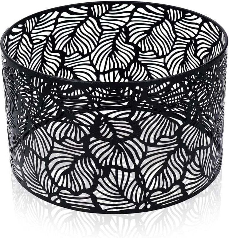 UlisemLampenschirm für E14 E27 Glühbirnen 25x16cm Schwarz Modern Universal Trommel Lampenschirm Wärmeableitung Lampe