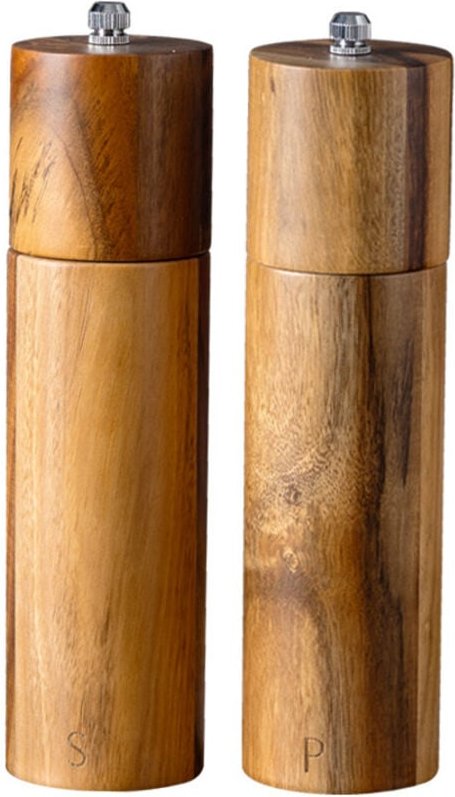 Ensemble de 2 moulins à sel et à poivre, 20 cm, remplissage facile, grain réglable, pot à poivre en céramique, couverts