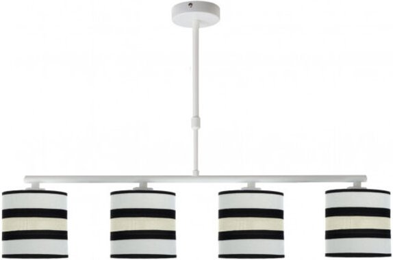 Lineare Lampe weiß/beige Modell Karla 4xE14 - Fabrilamp