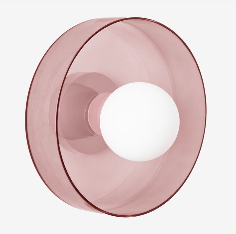 SKLUM Jaxal Badezimmer-Wandleuchte Pink Ø25 cm