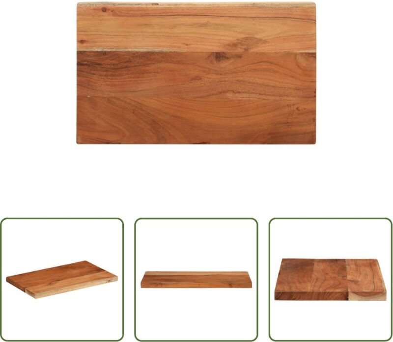 vidaXL Massivholz - Tischplatte 50x20x3,8 cm Rechteckig Massivholz Akazie