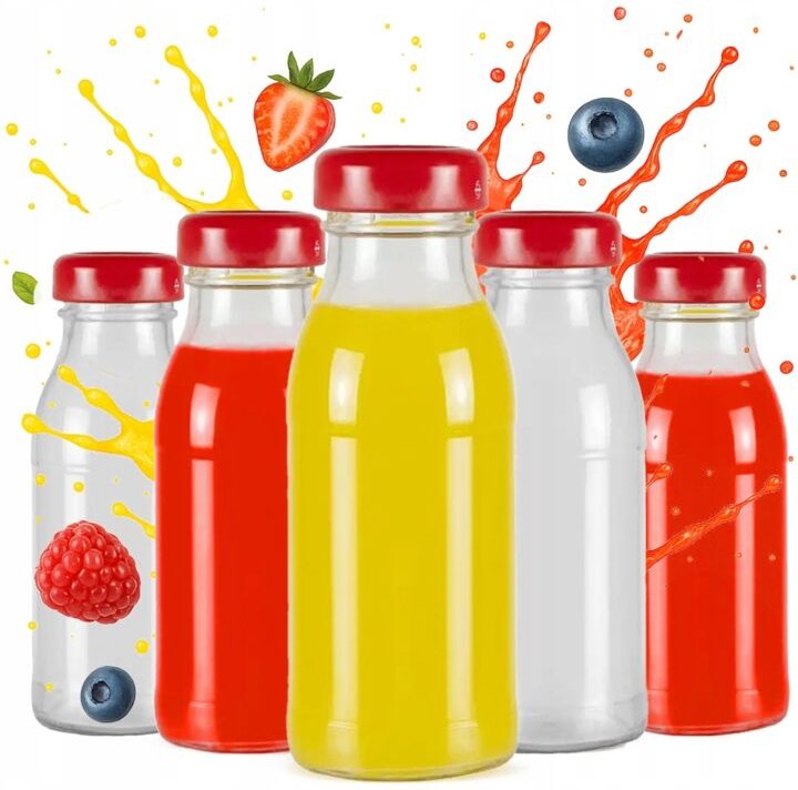 50 Glasflaschen für Saft, 125-ml-Flasche für Saft, Saftsirup