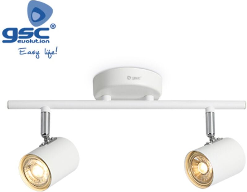 Deckenstrahler 2 lineare Elemente GU10 Weiß GSC 001905357