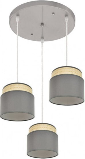 Fabrilamp - Deckenleuchte Kandy 3-flammig dimmbar Modell Natur/Grau