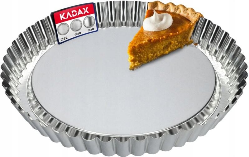 Kadax - Tarteform, Tartelette Förmchen aus verzinkten und Antihaftschicht Blech, Quicheform in 3 Größe