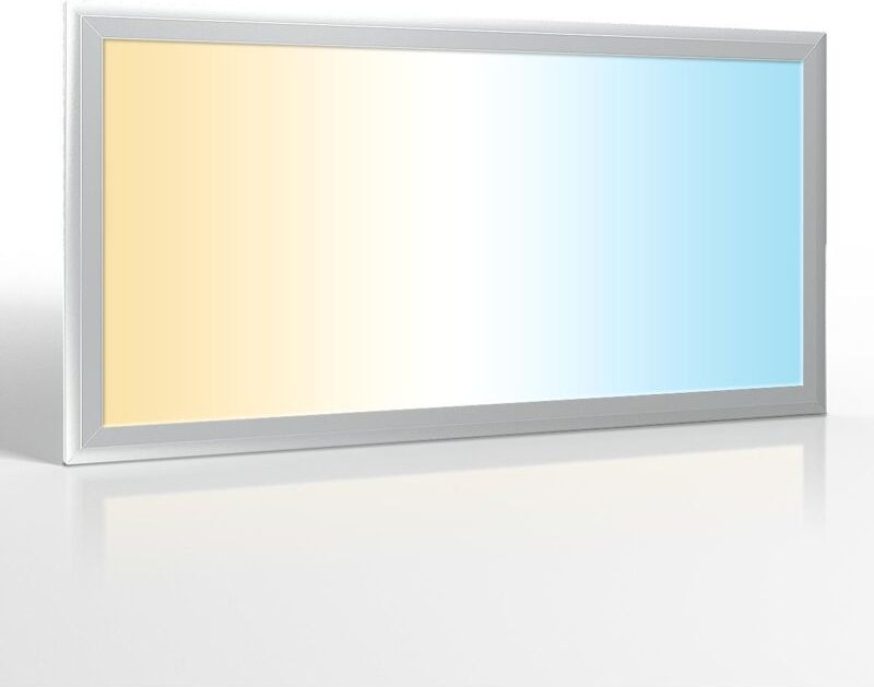 LED Panel 60x30cm 24W Rahmen silbern - Lichtfarbe: CCT 3000K-6000K