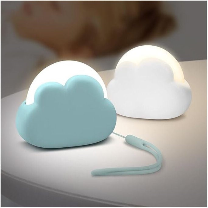 Thumbnail - Nachtlicht Baby Tragbar, 2 Stücke Wolke Nachttischlampe zum Kinder Einschlafhilfe, LED Stilllicht Dimmbar Deko Babyzimme...