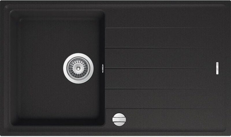 Granitspüle Victory S780.10 - deep black, ab 45er Unterschrank, 78 x 50 cm