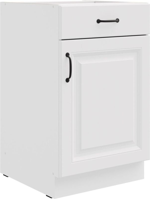 Unterschrank 50 cm Stilo Weiß Küchenzeile Vollauszug Soft-Close Küche Landhaus