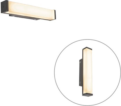 Moderne Wandleuchte Schwarz 32cm inkl. led IP44 - Cascada