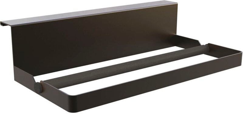 Domus Line Systema Papierrollenhalter, Küchenrollenhalter Wandhalterung Stahl schwarz, passend zu Nischenleuchte, platzs...