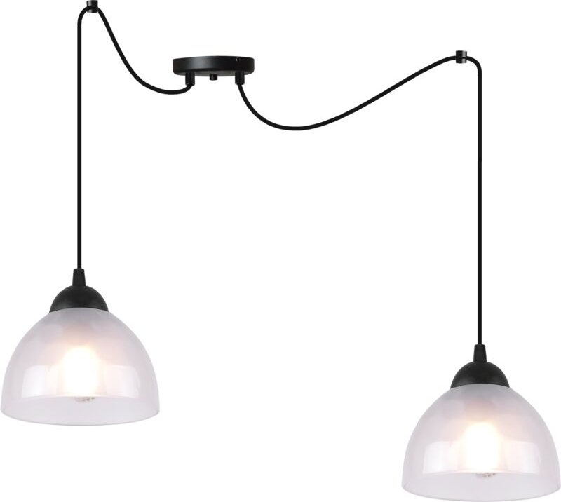 Venice Spider Hängelampe 2 Flache Milchlampen E27