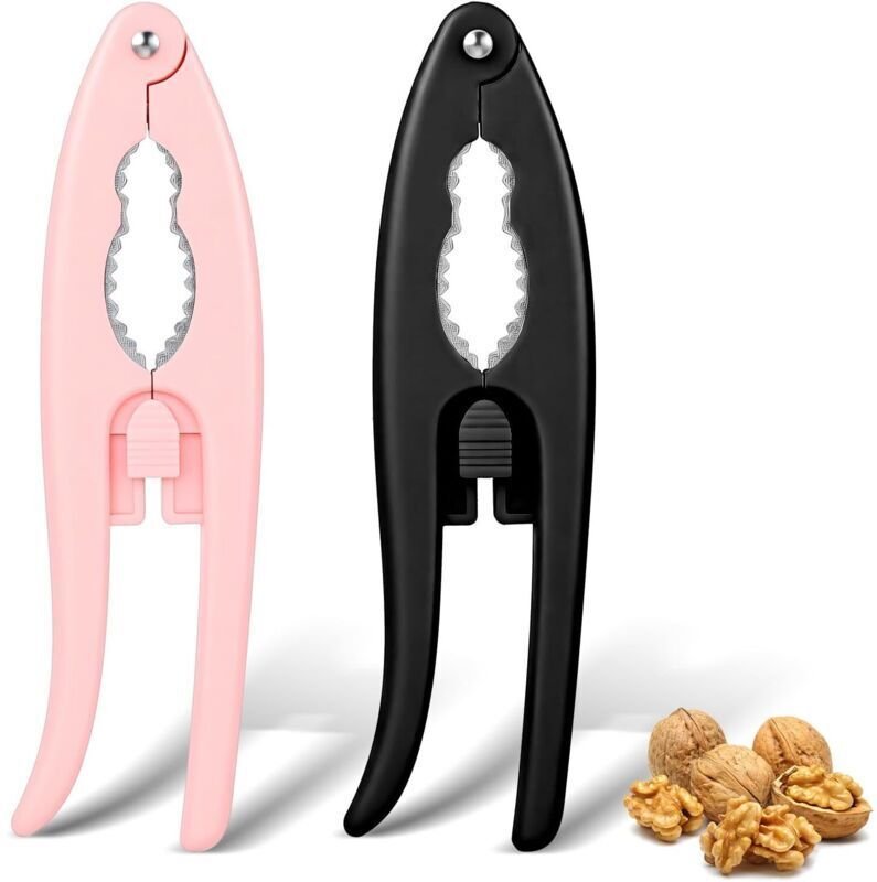 Set mit 2 multifunktionalen Nussknackern mit ergonomischen Griffen – Robust – Nussknacker – Für Walnüsse, Haselnüsse, Pi...