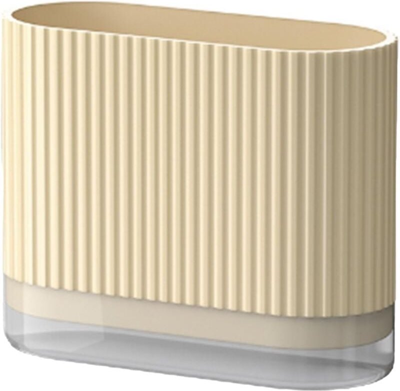 Csparkv - Utensilienhalter aus Kunststoff, beige, Abtropfgestell für Küchenbesteck, Küchenutensilienhalter, Löffelhalter...