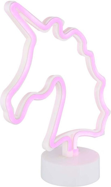 Globo - Tischleuchte Neonleuchte Einhorn Kinderzimmerlampe Deko Batterie led h 28,5 cm