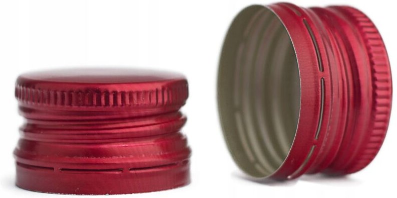 100 Flaschenverschlüsse, 28 mm, rot, 28 x 18 mm