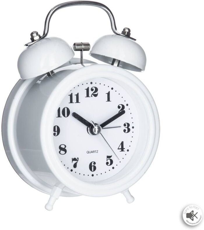 Thumbnail - Atmosphera - Wecker Metall H12cm - Weiß