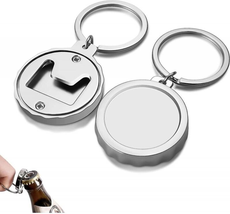 BEBUSINGOTO Kronkorkenöffner, Bieröffner mit Schlüsselanhänger, Vatertagsgeschenk für Männer