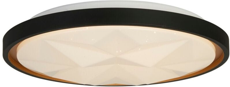 Searchlight Satellite LED-Deckenleuchte, Schwarz mit Diffusor in Sternoptik