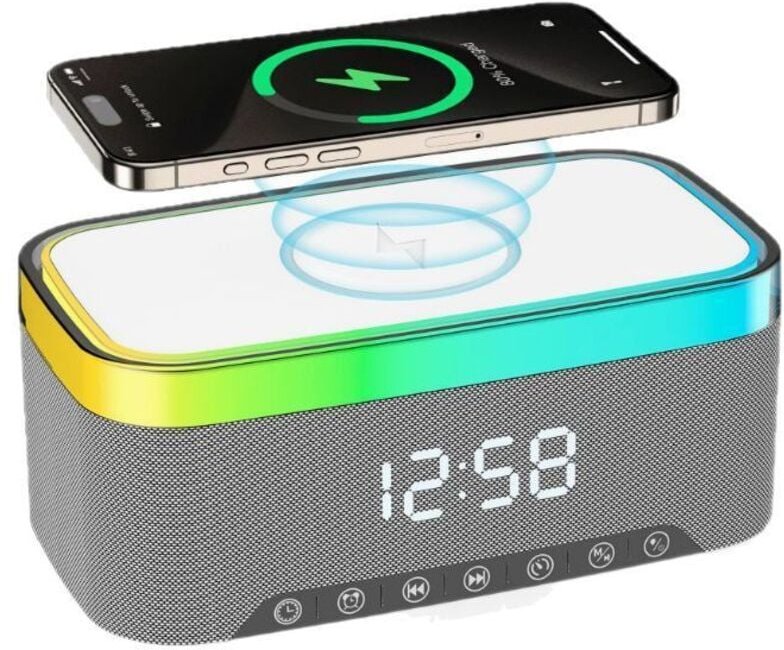 Kreatives intelligentes Bluetooth-Lautsprecher-Nachtlicht Desktop-Audio-Wireless-Ladegerät Nachttisch-Atmosphärenlicht