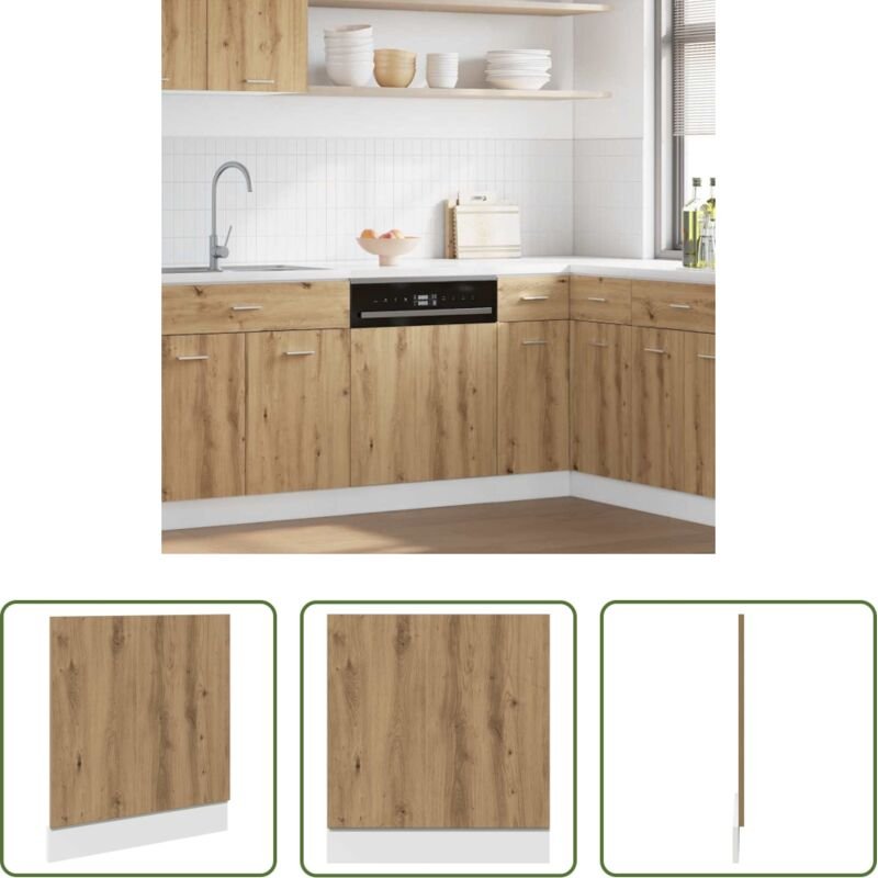 vidaXL Artisan-Eiche - Geschirrspülerblende Lyon Artisan-Eiche 60x1,5x67 cm Holzwerkstoff