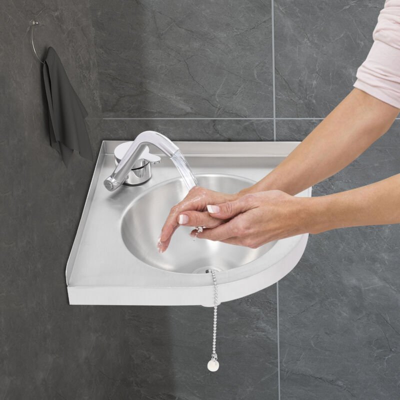 For RV Caravan Camper Kitchen Sink w/ Faucet Stainless Steel Hand Wash Basin