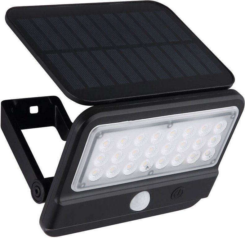 Wandlampe mit Bewegungsmelder LED Solarleuchte Haustürlampe Fassadenleuchte Gartenlampe, 1x LED 400lm neutralweiß, BxH 1...