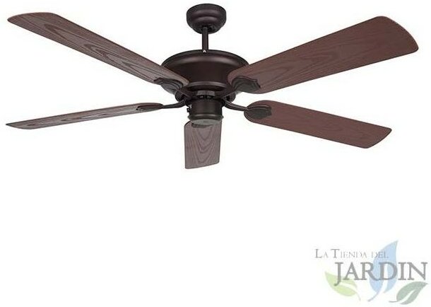 Suinga - Deckenventilator ohne Licht für draußen, 5 Flügel, 132 cm Durchmesser, 60 w Leistung und 3 Geschwindigkeiten, s...