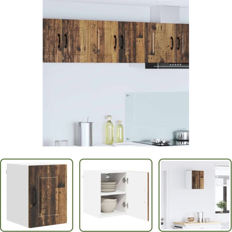 Holzschrank - Küchenschrank mit Regal Altholz 30 x 31 x 40 cm Holzwerkstoff