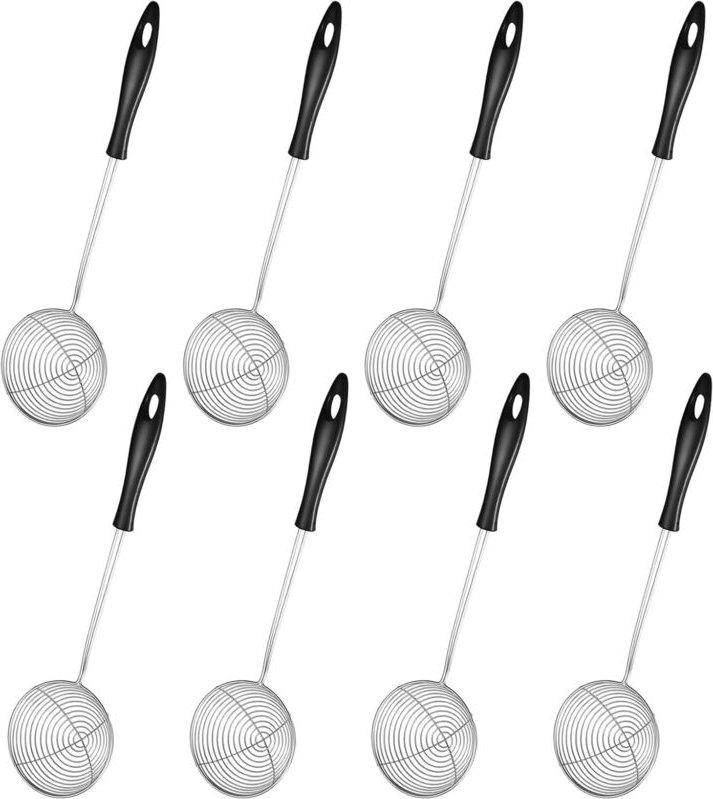 8-teiliges Fondue-Sieb-Set, Küchensieb aus Edelstahl mit Griffen, praktisches, feinmaschiges Küchensieb, für Spaghetti, ...
