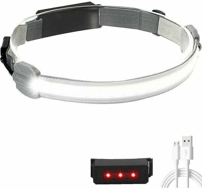 1 Stück COB-LED-Stirnlampe, wiederaufladbares USB-Stirnband, Breitstrahl-Stirnlampe, helle LED-Scheinwerfer, 3 Modi - La...